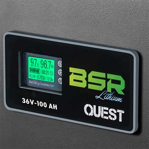 écran lcd sur la valise batterie lithium BSR Brushless 36V 100A