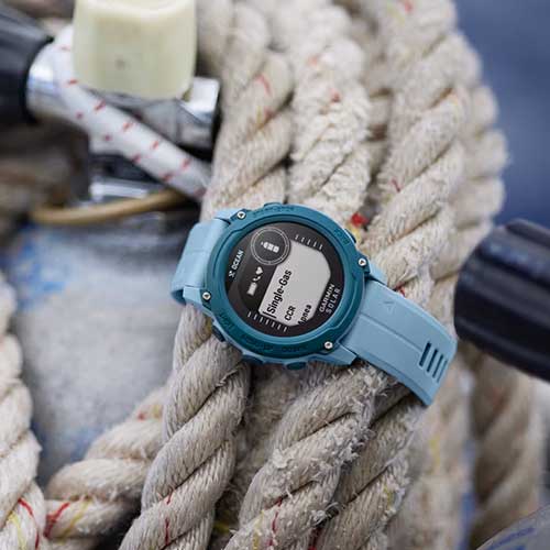 Fonction plongée de la montre de plongée connectée GPS Garmin Descent G1 Solar - Ocean Edition