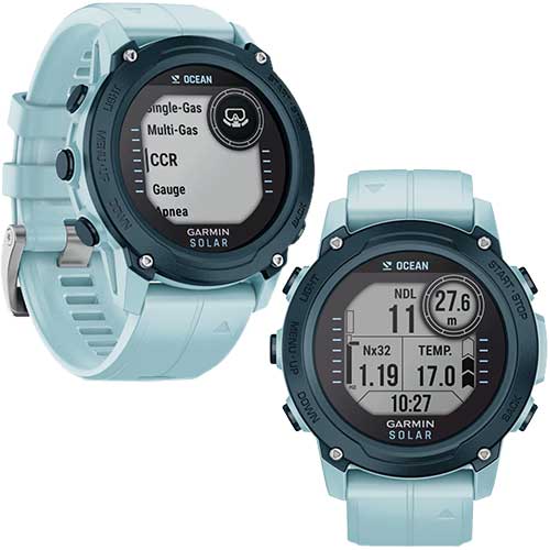 Modes de plongée et fonctionnalités de la montre de plongée connectée GPS Garmin Descent G1 Solar - Ocean Edition