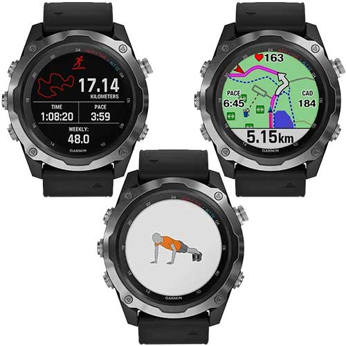 Fonctions multi-sport, bien-être et sécurité de la montre de plongée connectée GPS Garmin Descent Mk2