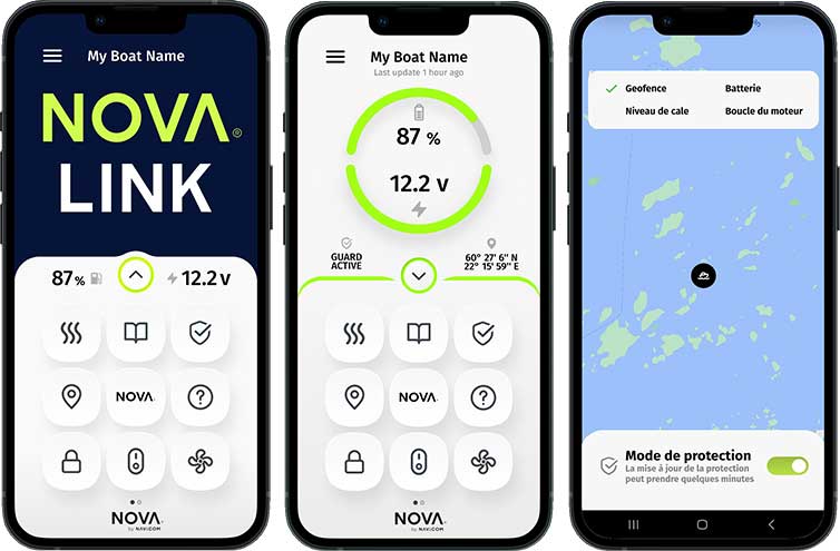 Nova link application pour écran NOVA