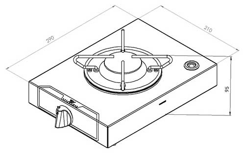 plaque de cuisson en inox NL20008